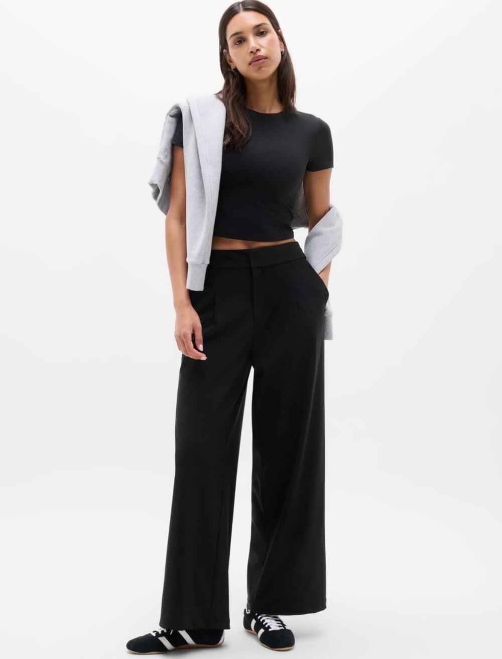 Athleta Pinnacle High Rise Cargo Trouser Black 562507 2